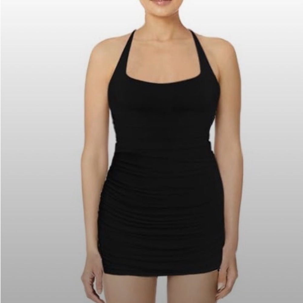 Black Halter Mini Dress - Women